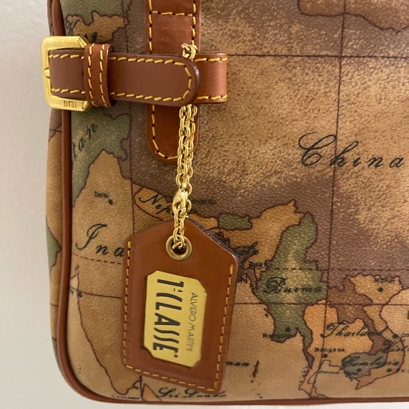 NEW Alviero Martini (ITALIAN) Bag with straps.Color: Brown/Orange - Picture 2 of 13